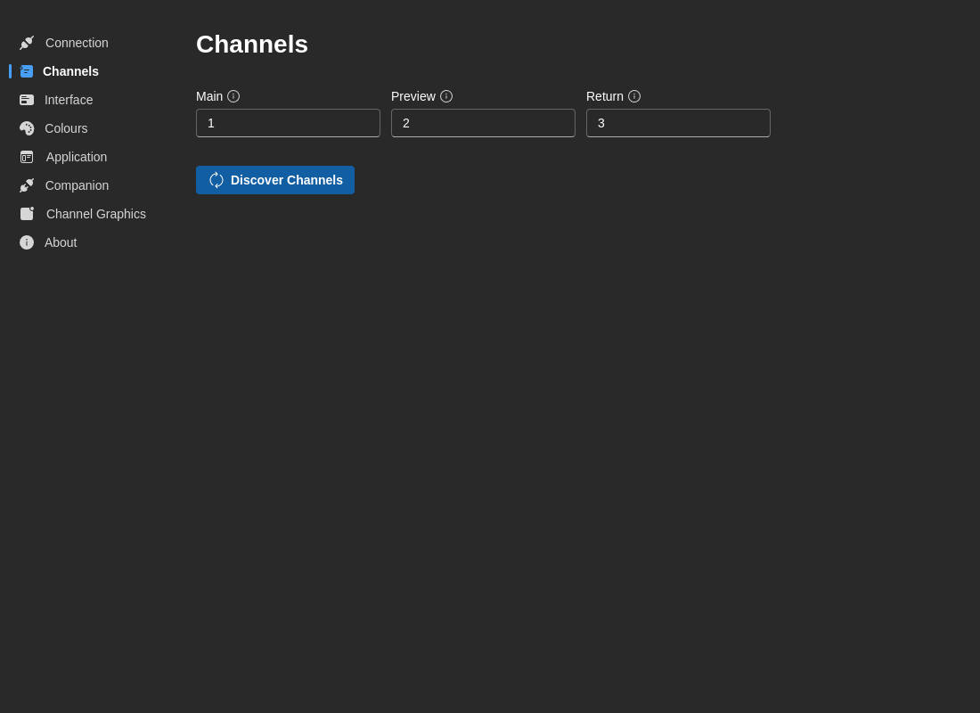 Channels preferences tab